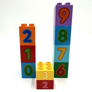 Lego Duplo Number Replacement Building Blocks Bricks Lot of 9 Learn Counting